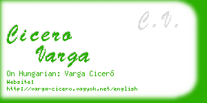 cicero varga business card